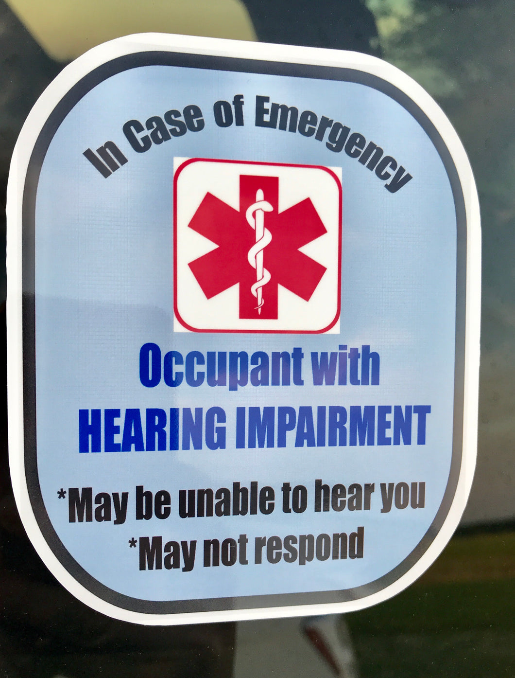 Hearing Impaired Decal Medical Alert Safety Sticker