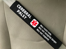 Cerebral Palsy Medical Alert Seat Belt Cover