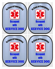 4 Pack Service Dog Decal Medical Alert Safety Sticker Set