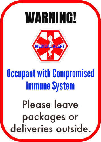 Compromised Immunity Door Decal