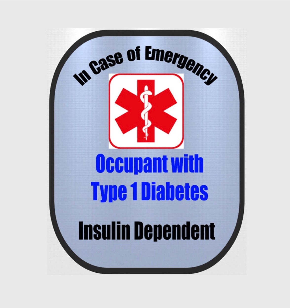 Type 1 Diabetes Medical Alert Badge - 5 Sizes - The Badge Centre ®