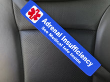 Addison's Disease - Adrenal Insufficiency - 2 Pack Seat Belt Covers