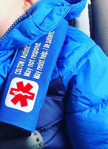 Custom Printed Seat Belt Cover Medical Alert Special Needs Any Diagnosis