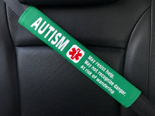 Autism Medical Alert Seat Belt Cover