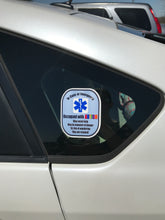 AUTISM Decal Medical Alert Safety Sticker