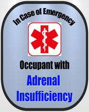 Addison’s - Adrenal Insufficiency Decal Medical Alert Safety Sticker