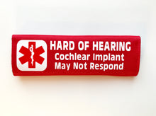 Hard of Hearing Backpack Seat/Harness Medical Alert Seatbelt Cover