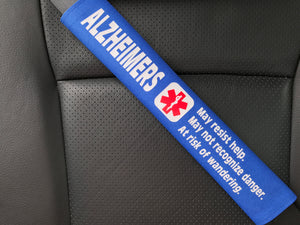Alzheimers Medical Alert Seat Belt Cover
